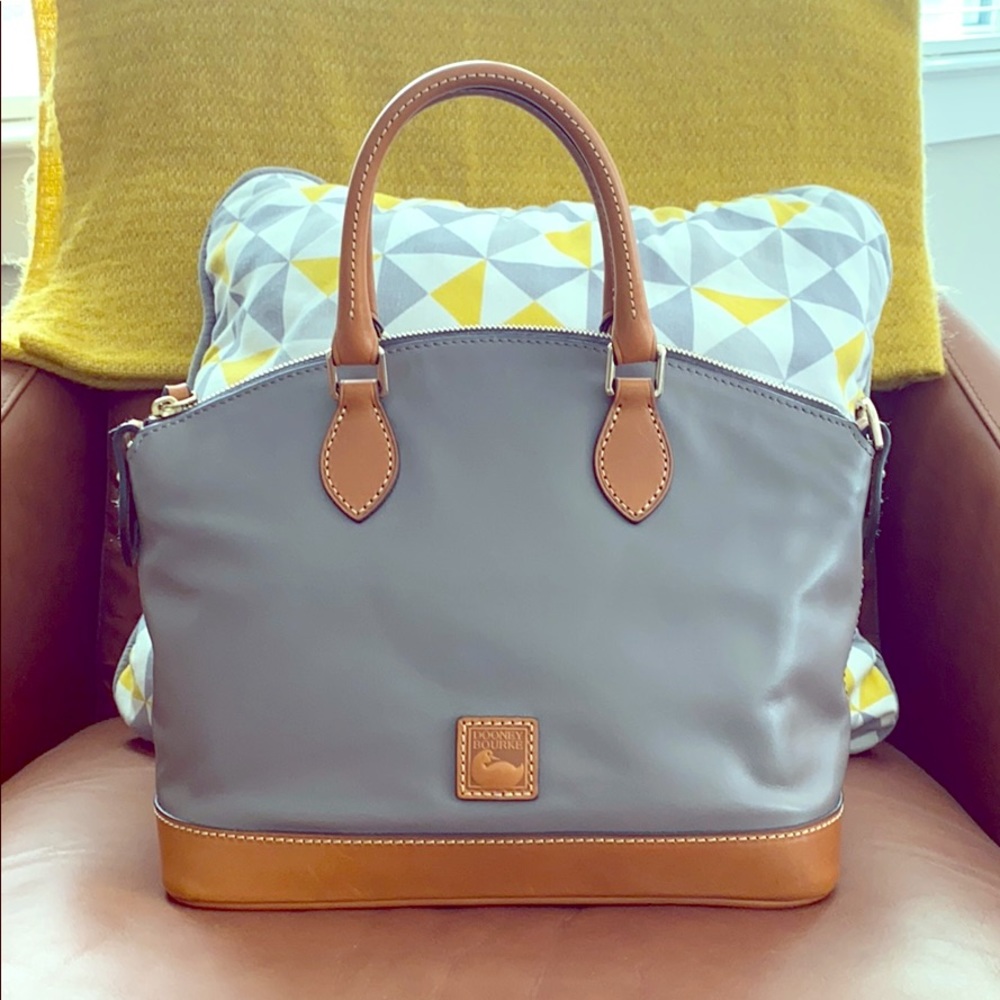 Dooney & Bourke Darcy Satchel smooth leather taupe